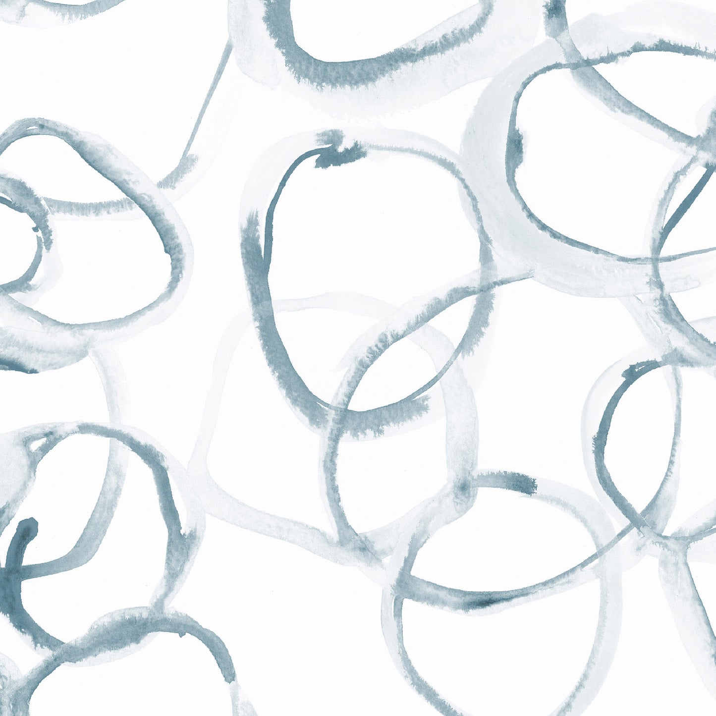Abstract pattern of blue circles on a white background