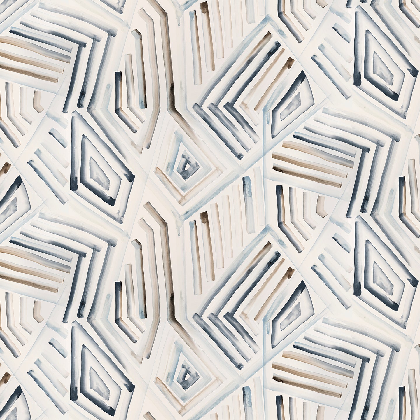 Geometric pattern with interlocking shapes in neutral colors