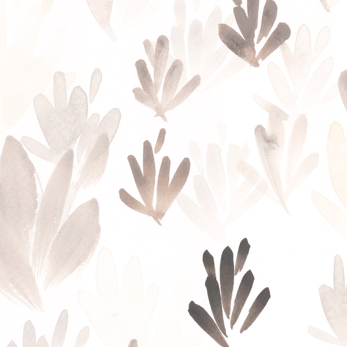 Pattern of flowers in beige and gray on a light background