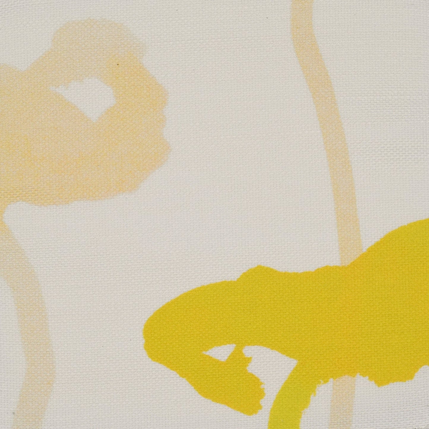Yellow flower pattern on light fabric