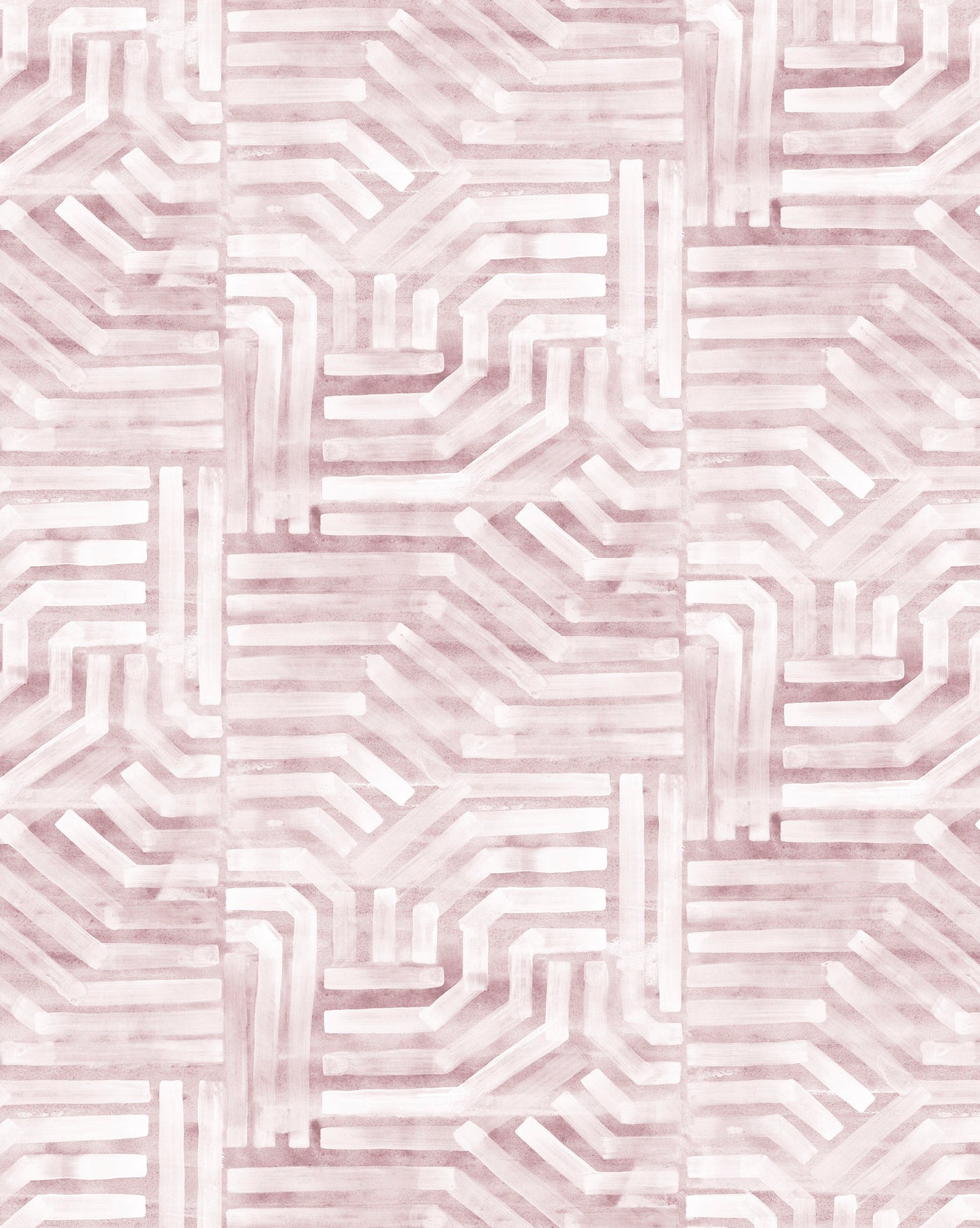Geometric pattern with white lines on a light pink background