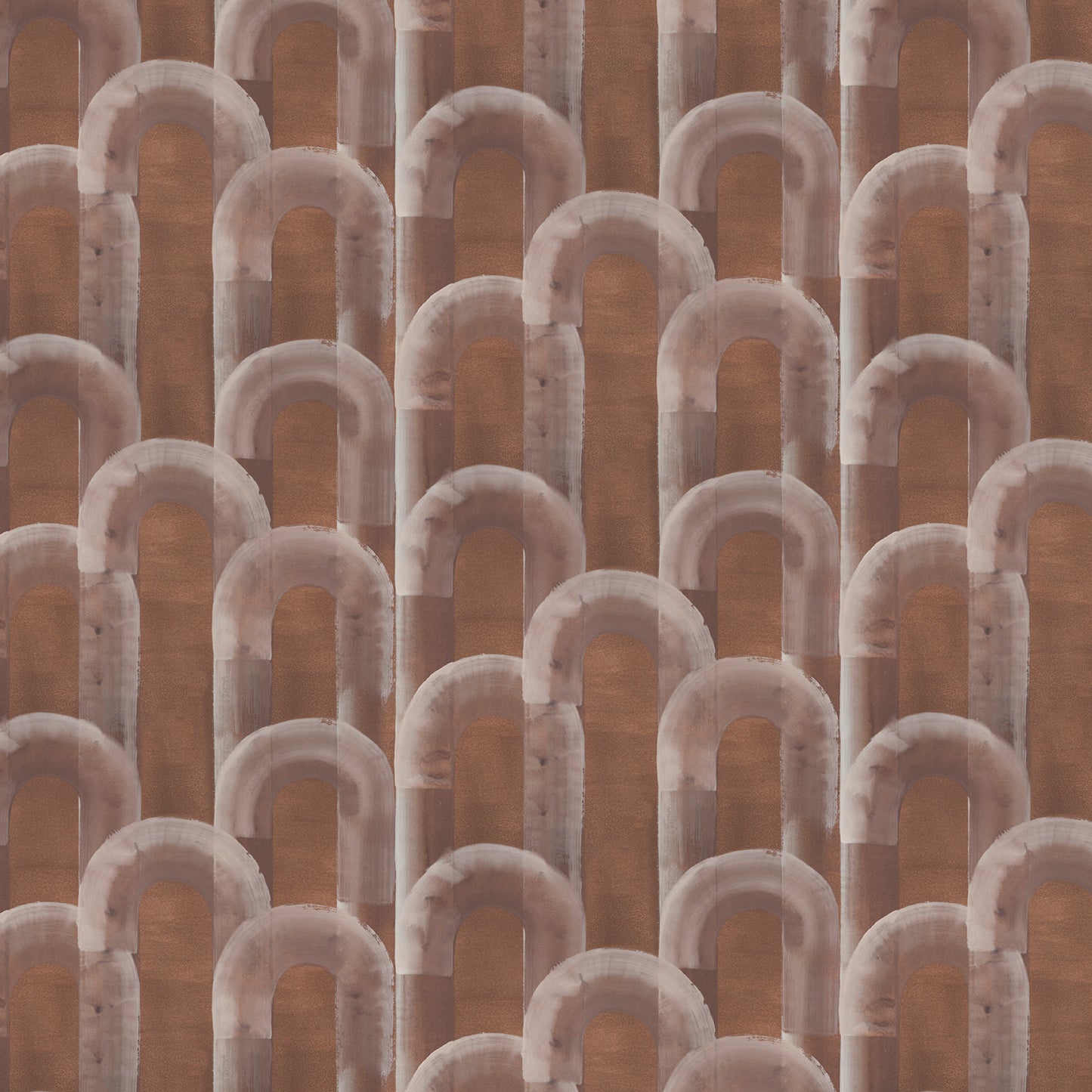 Pattern of arches on a brown background
