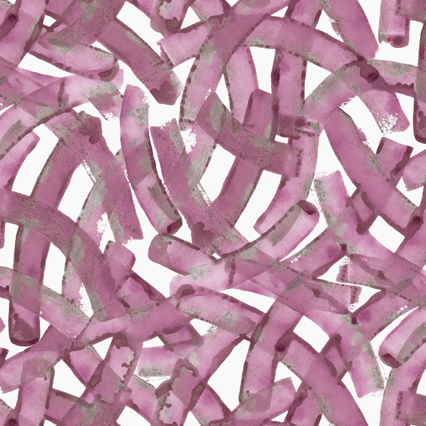 Pink curved pattern with gold accents on a white background