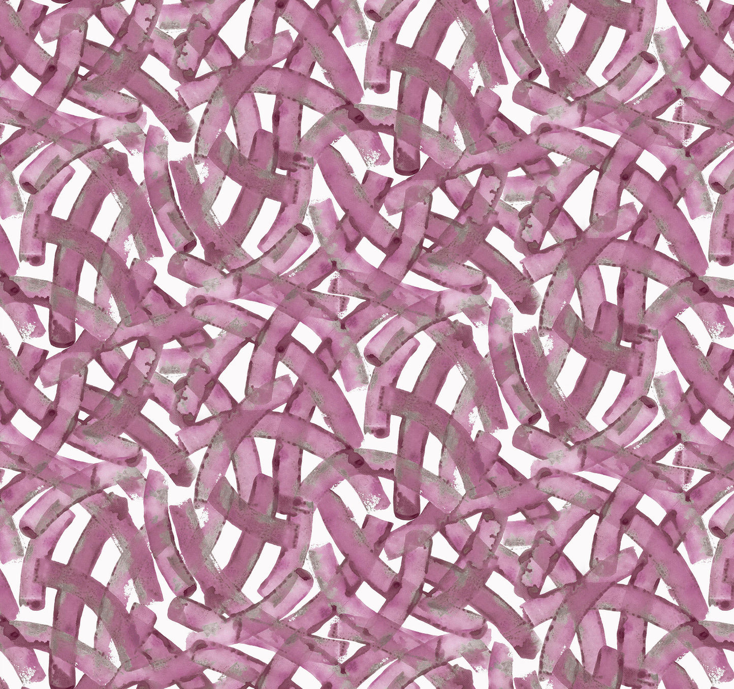 Pattern of pink curved lines on a white background