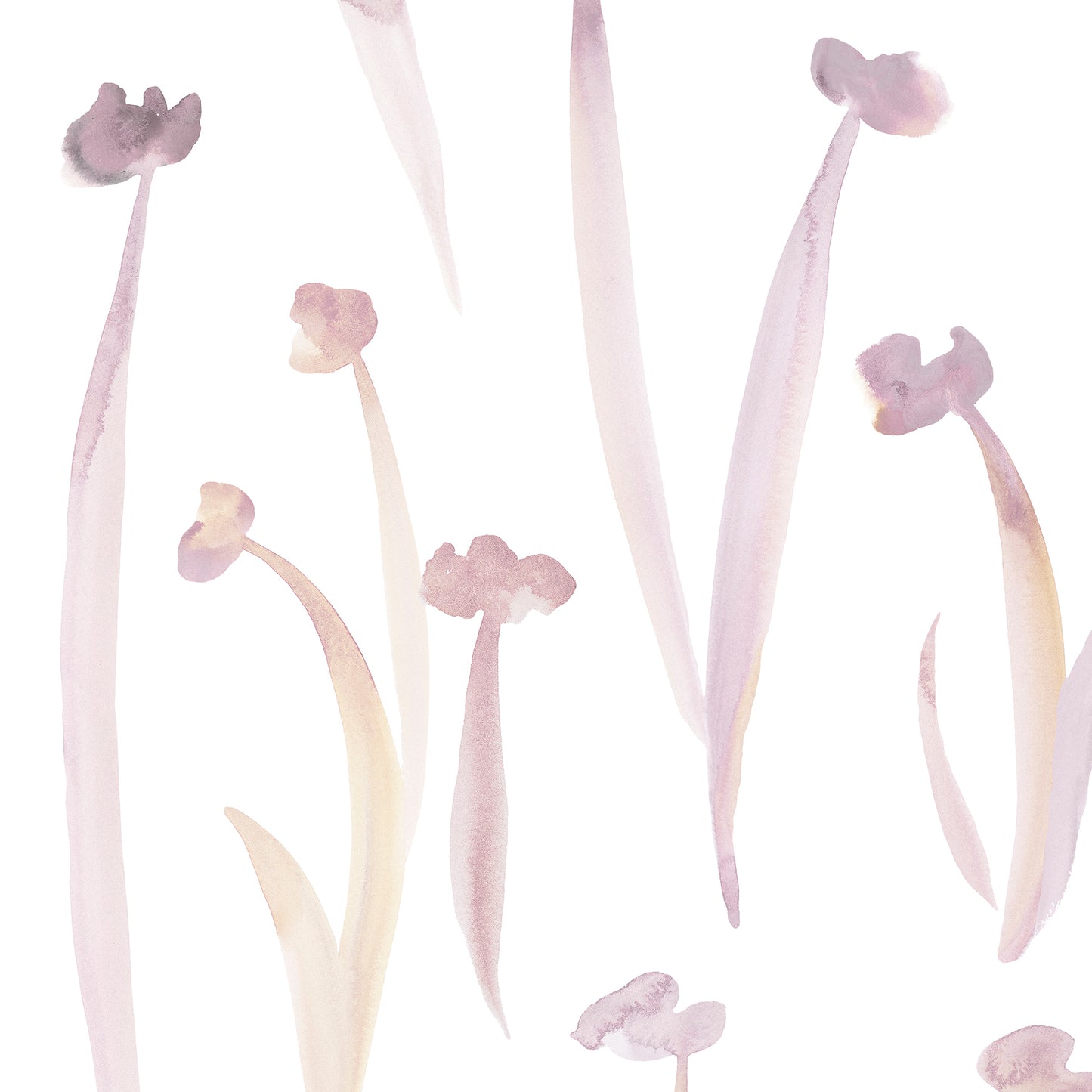 Pastel pink floral pattern on a white background