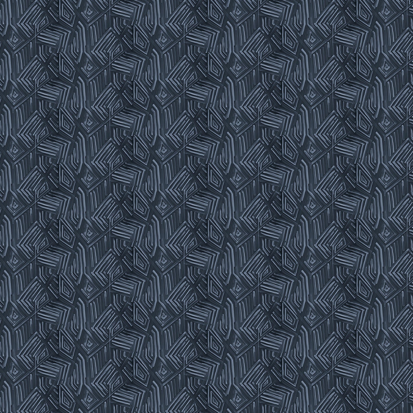 Navy blue fabric with geometric pattern