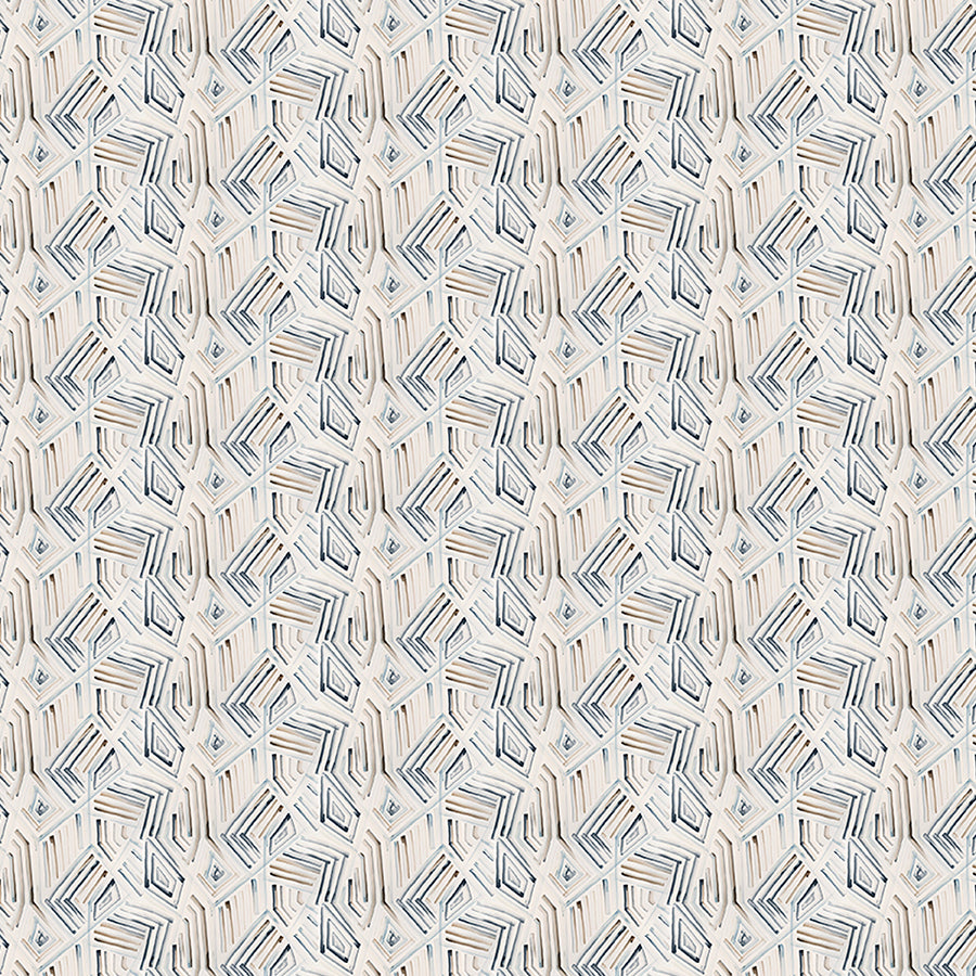Geometric pattern in blue and grey