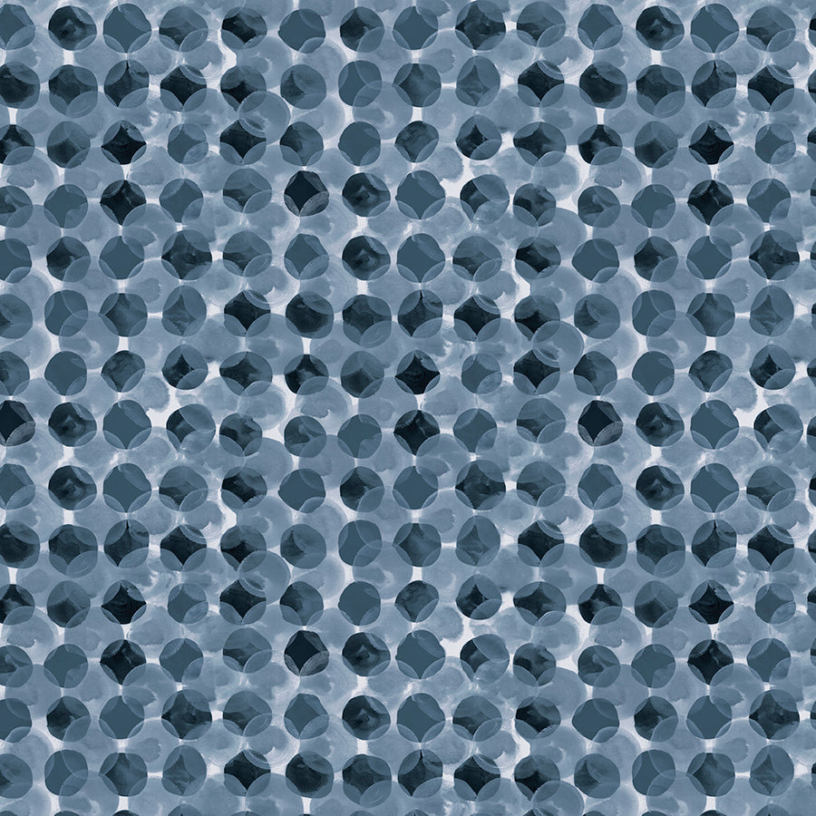 Pattern of blue circle shapes on a blue background