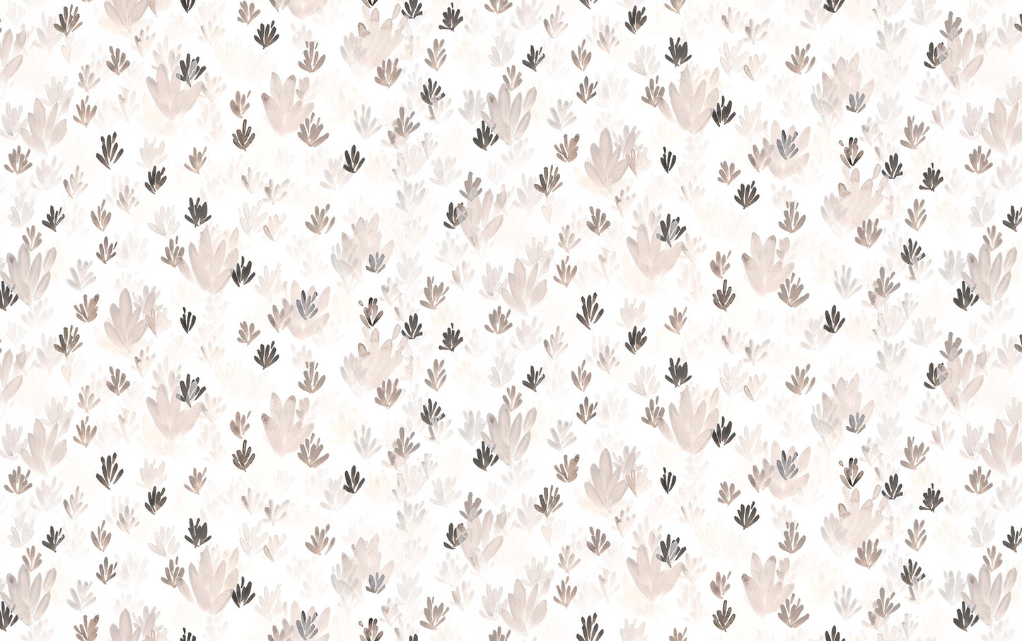 Gray floral pattern on white background