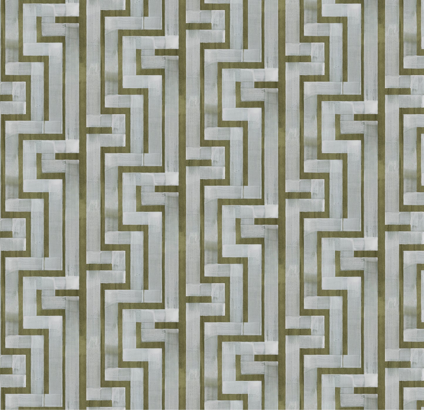 Geometric pattern of green and white lines