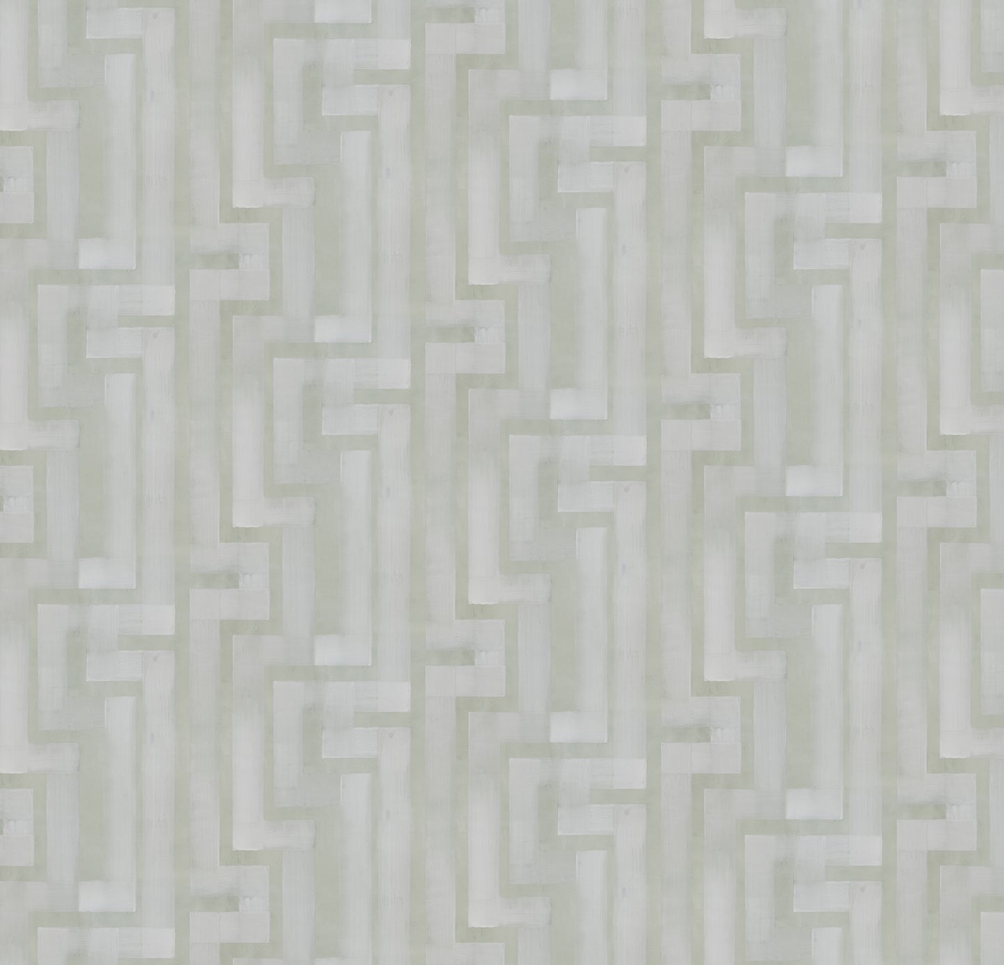 White geometric zigzag lines on light green background