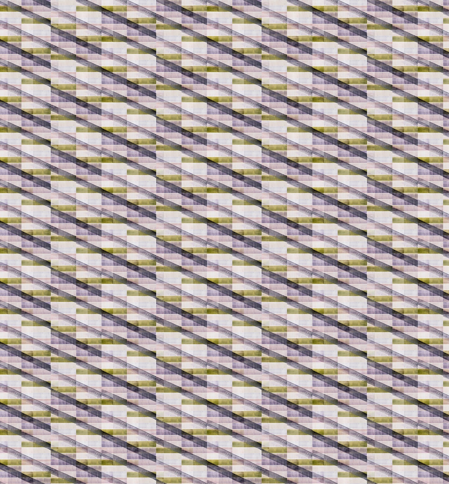 Patterned fabric with diagonal stripes in purple, green, and white.