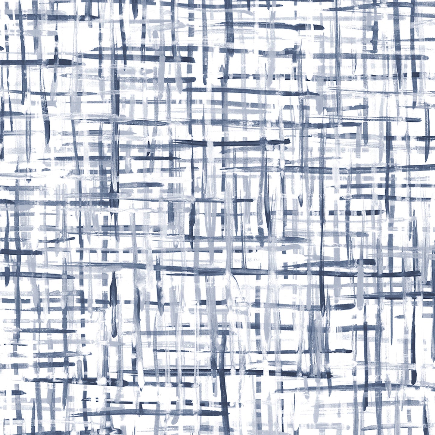 Abstract pattern of blue and gray brush strokes on a white background