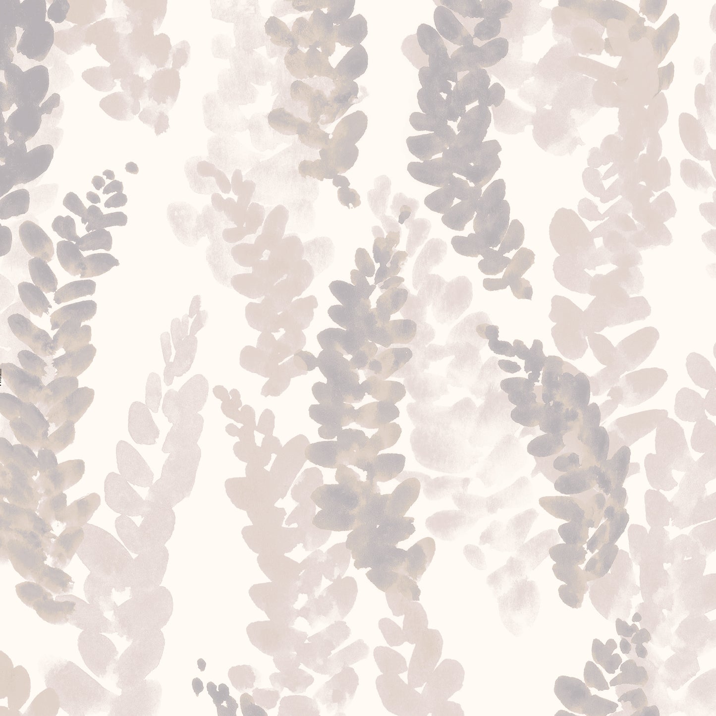 Pattern of floral blooms in shades of gray on a light background