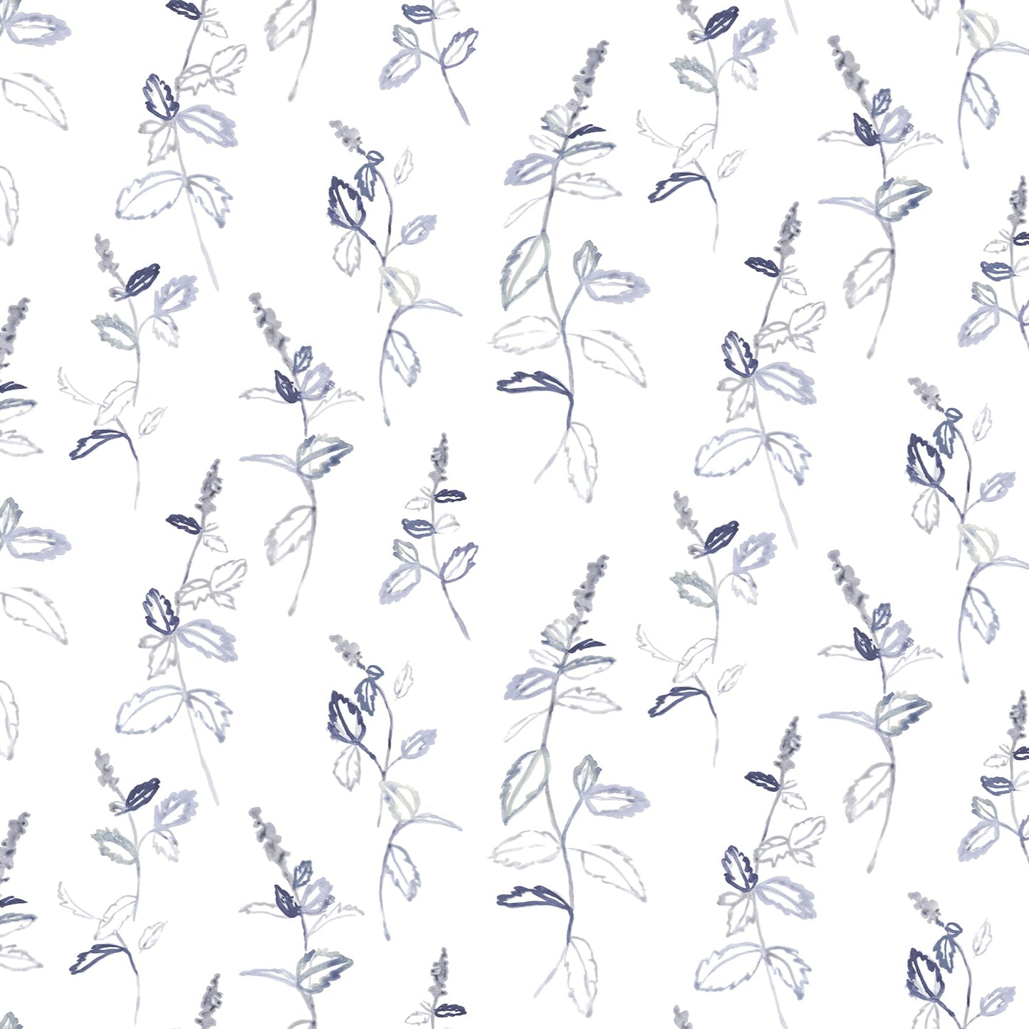 Pattern of lavender flowers on a white background