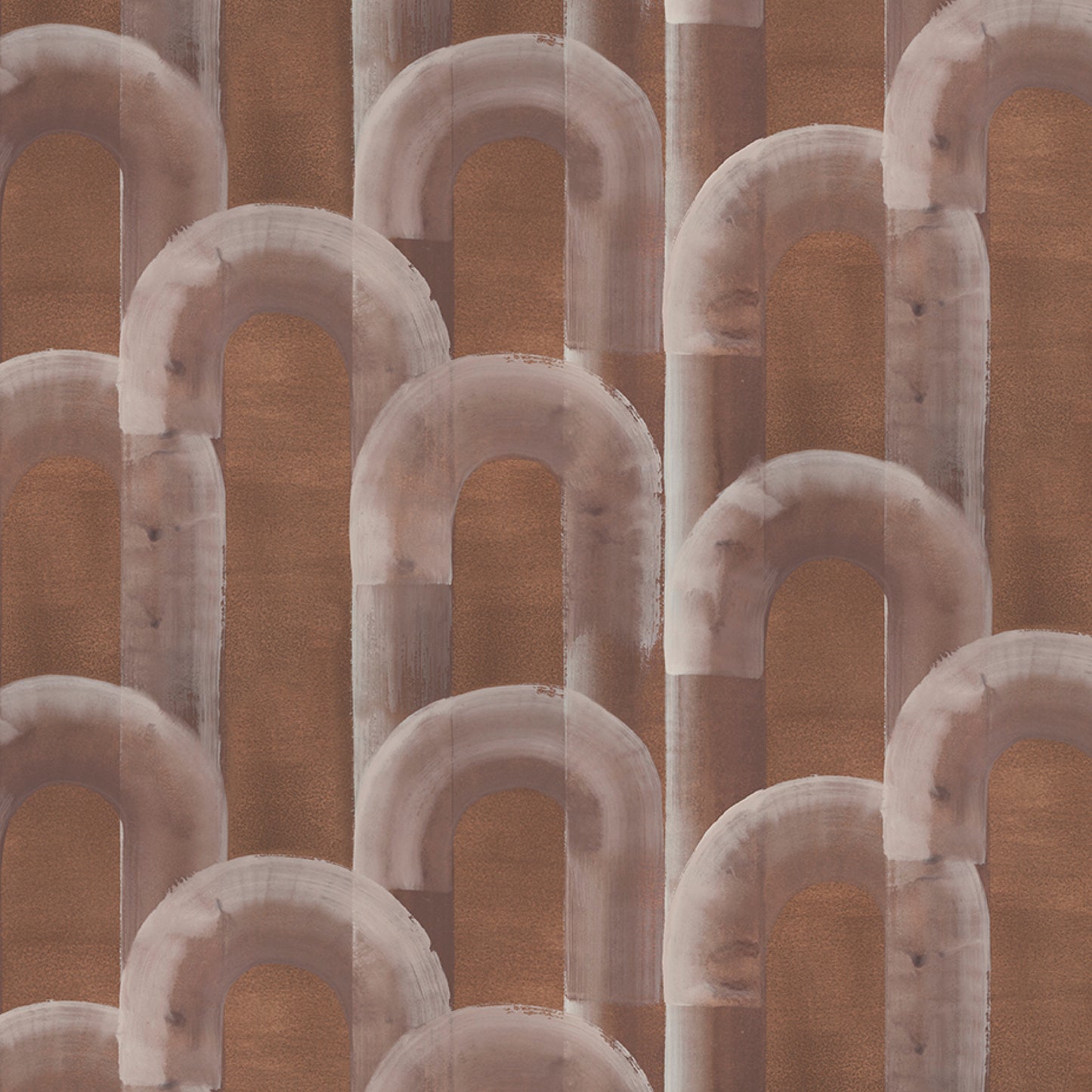 Pattern of arches on a brown background