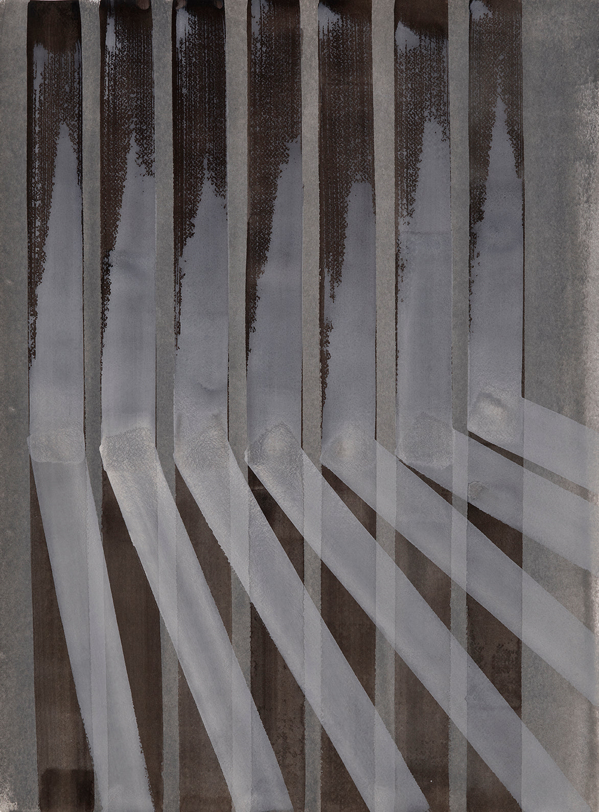 Stripe painting on a textured brown background
