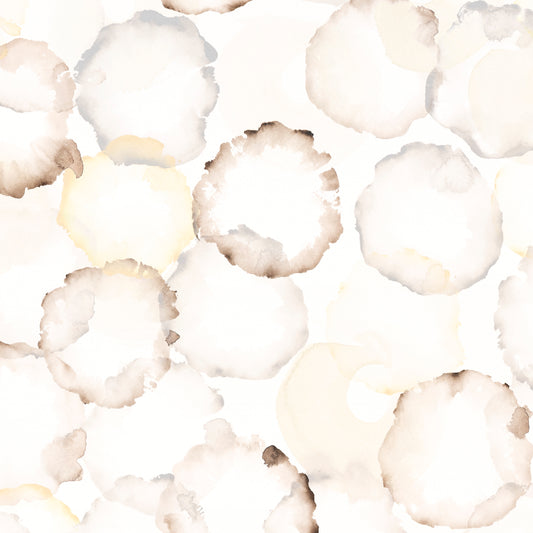 Pattern of white and beige abstract shapes on a light background