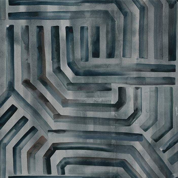 Abstract geometric pattern with overlapping shapes in gray tones