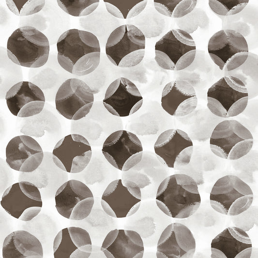 Pattern of brown and white geometric shapes on a white background