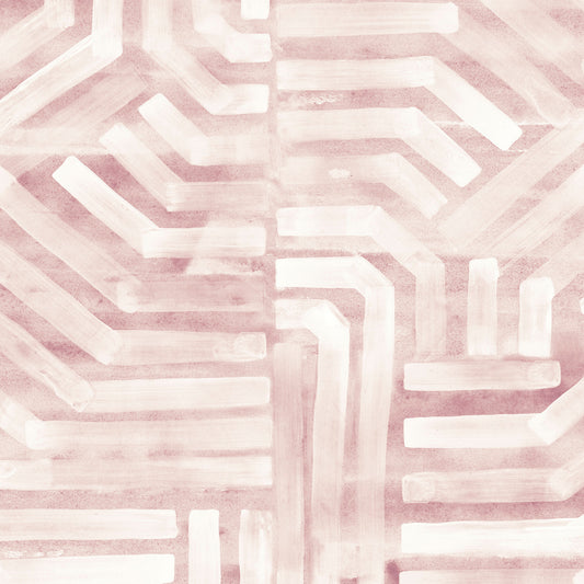 Geometric pattern with pink and white lines on a textured background