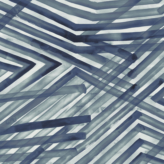 Abstract pattern of blue and gray lines on a textured background