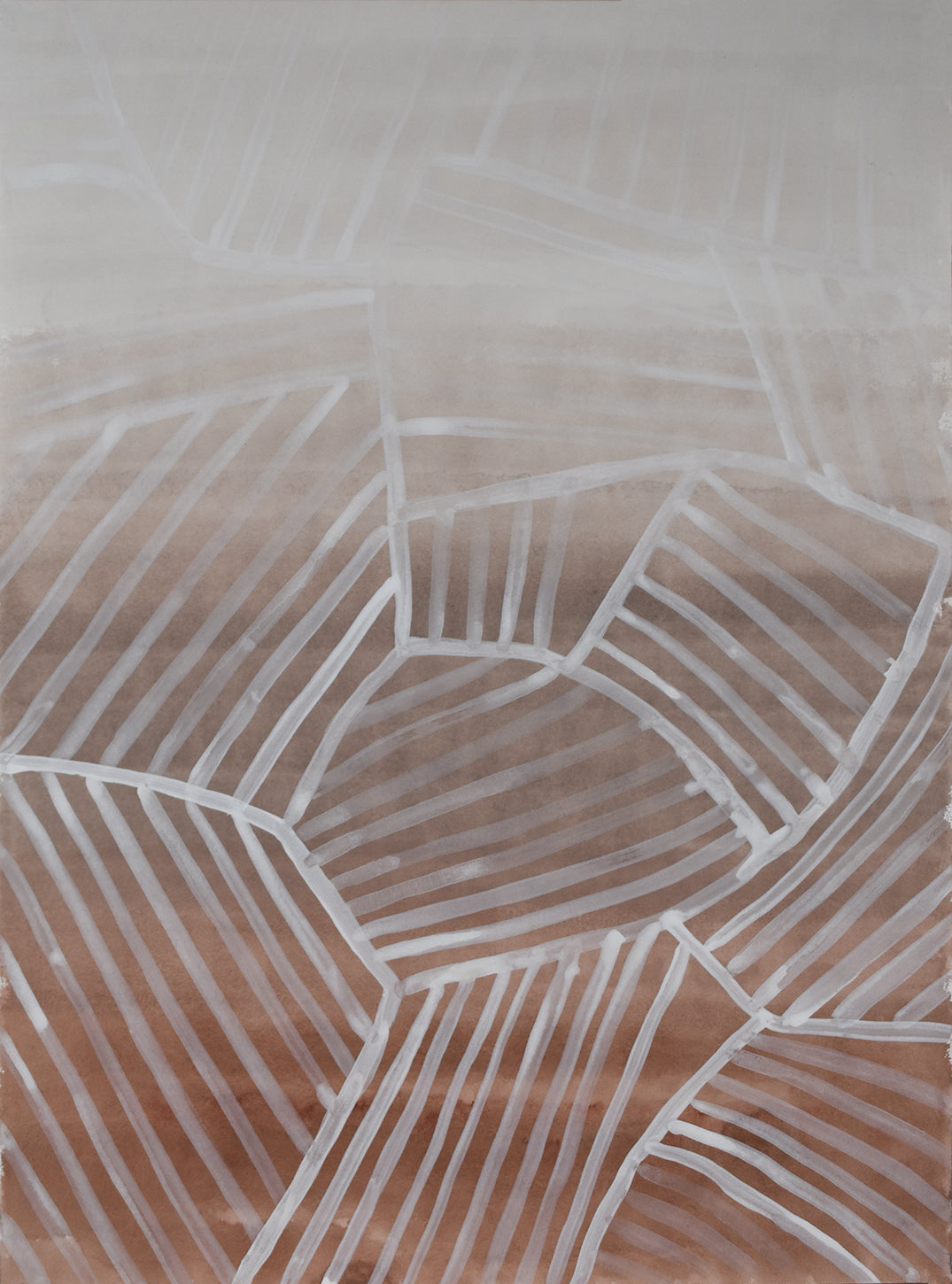 Geometric painting on a beige background
