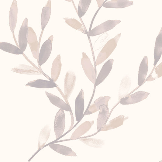 Decorative leaf pattern on a cream neutral background