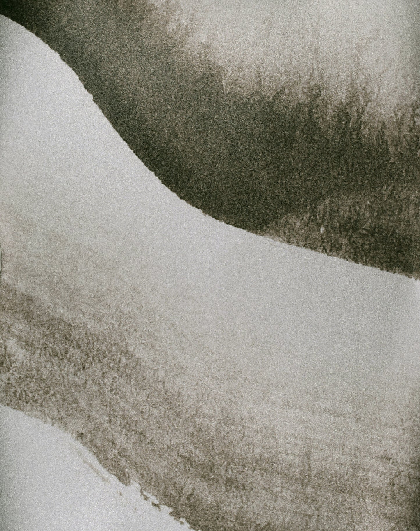 Brown brushstroke on silver wallpaper ground