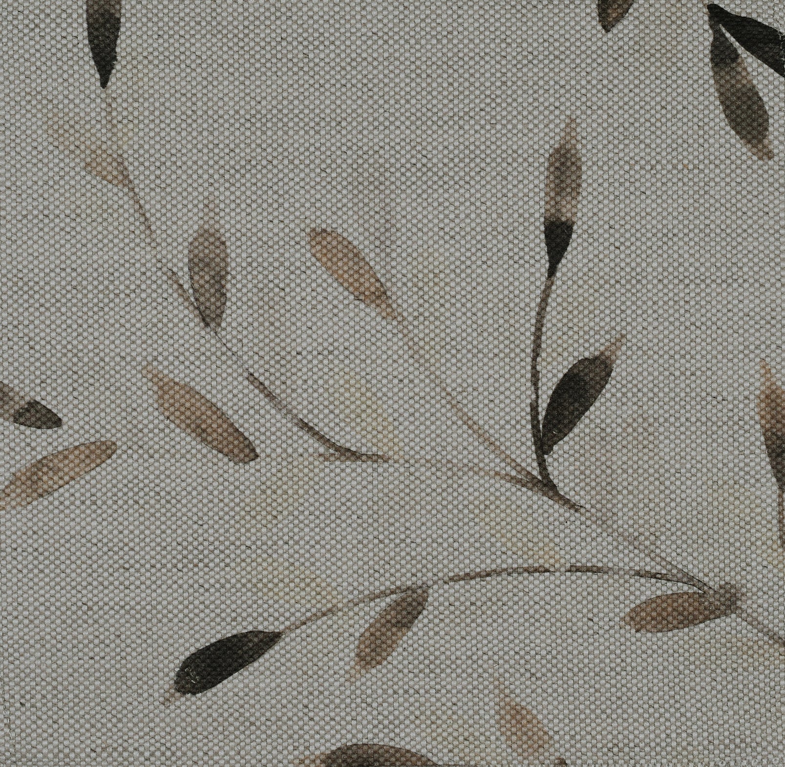 Neutral colored leaf pattern on a beige fabric
