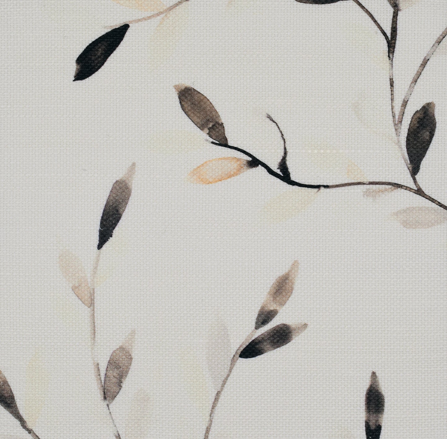 Neutral leaf pattern on a light fabric