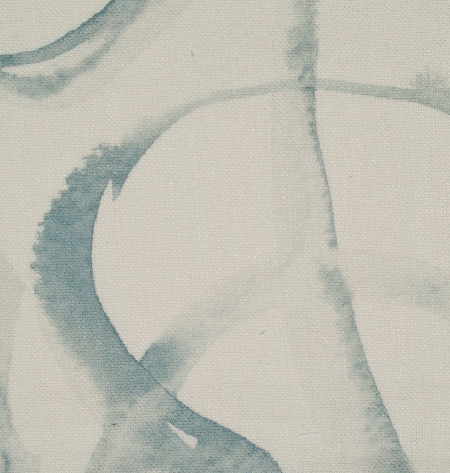 Circular blue pattern on light fabric