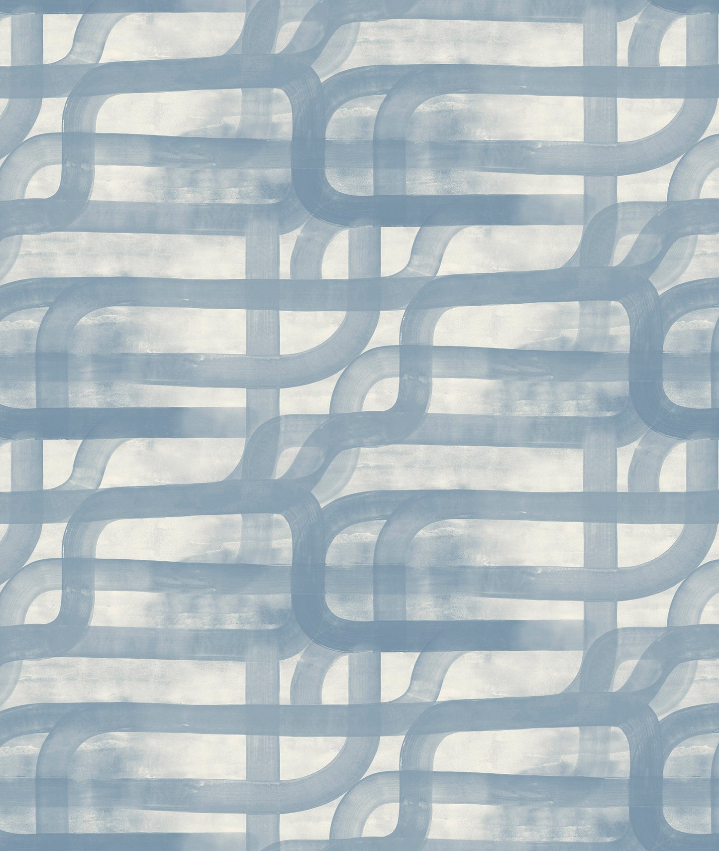 Geometric pattern with interlocking shapes in light blue on a textured background