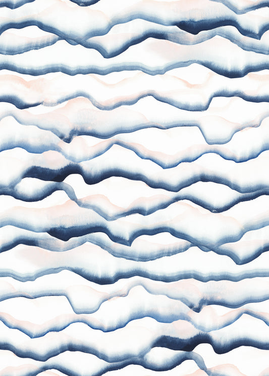 Wavy pattern with blue and white colors