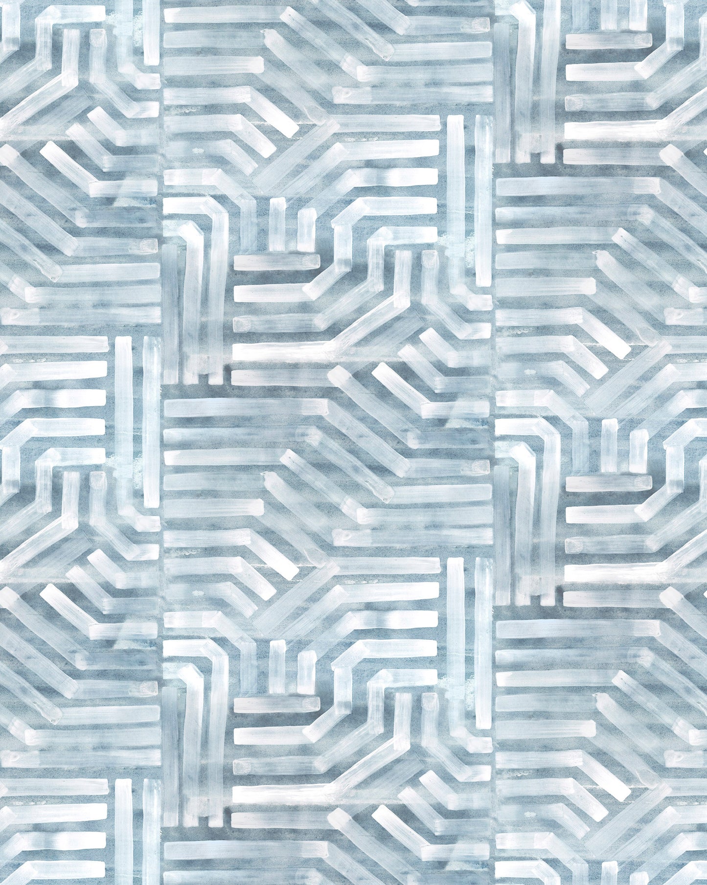 Geometric pattern with white lines in light blue and white