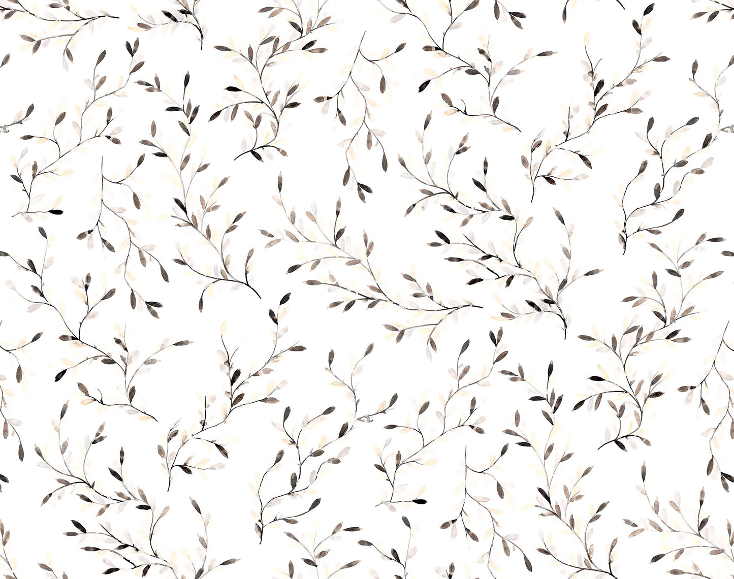 Pattern of brown leaves on a white background