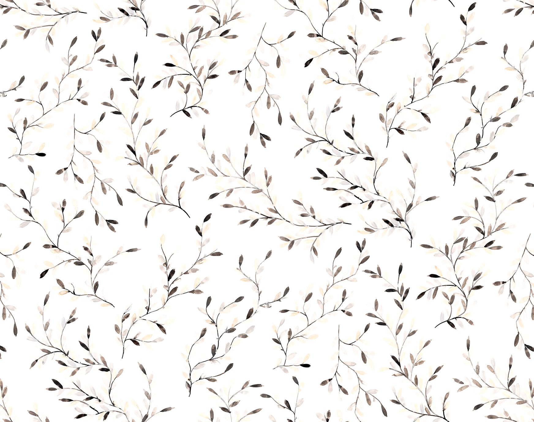 Pattern of brown leaves on a white background