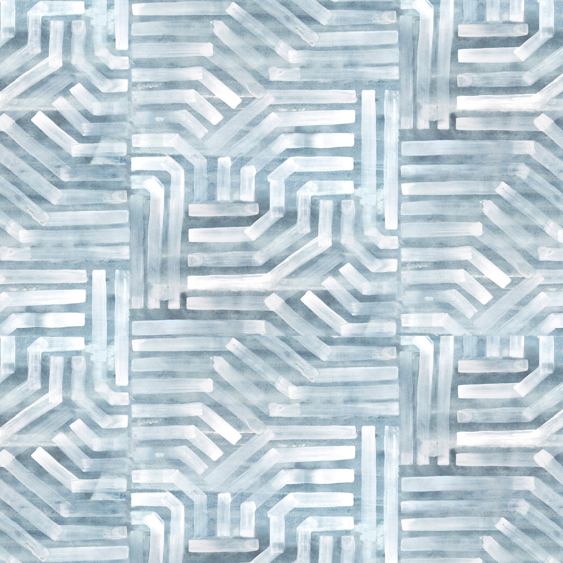 Geometric pattern with lines in light blue