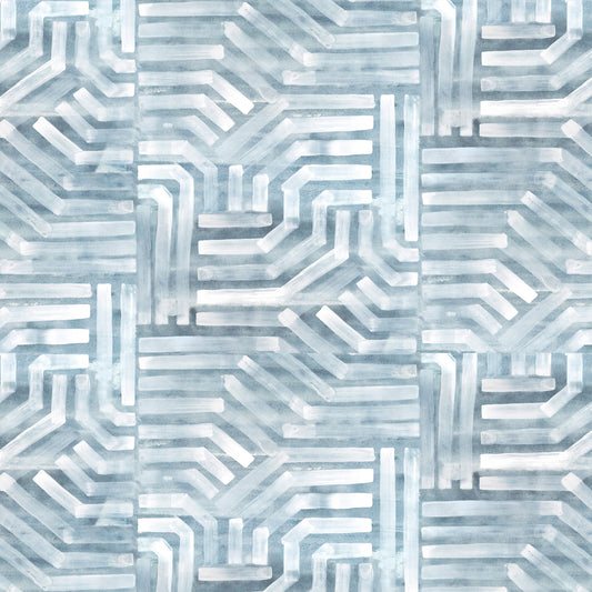 Geometric pattern with lines in light blue