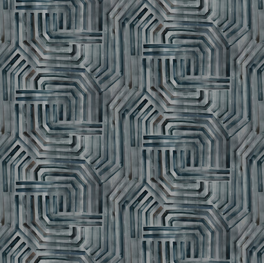 Geometric patterned lines in gray tones