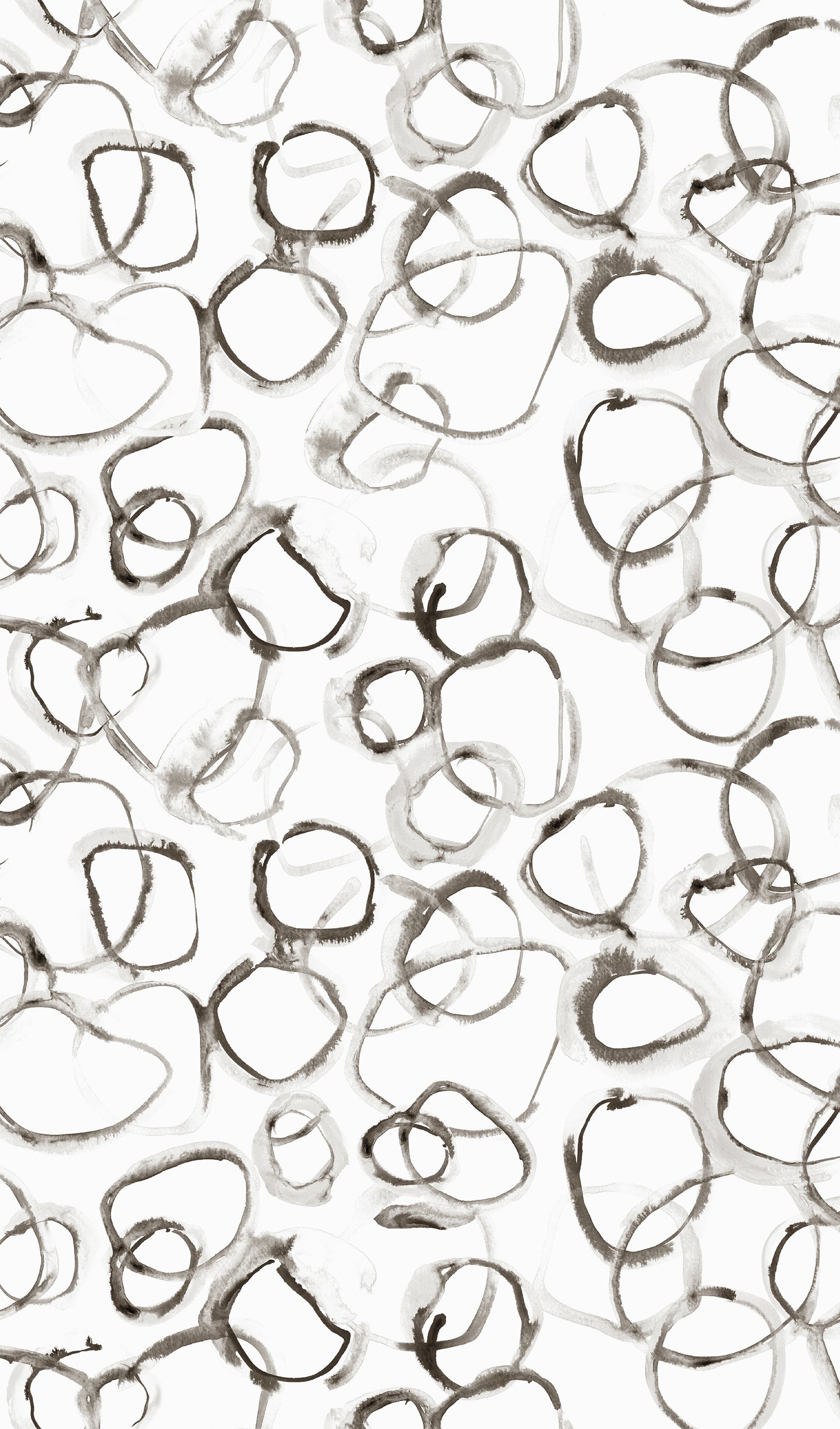 Pattern of brown abstract shapes on a white background