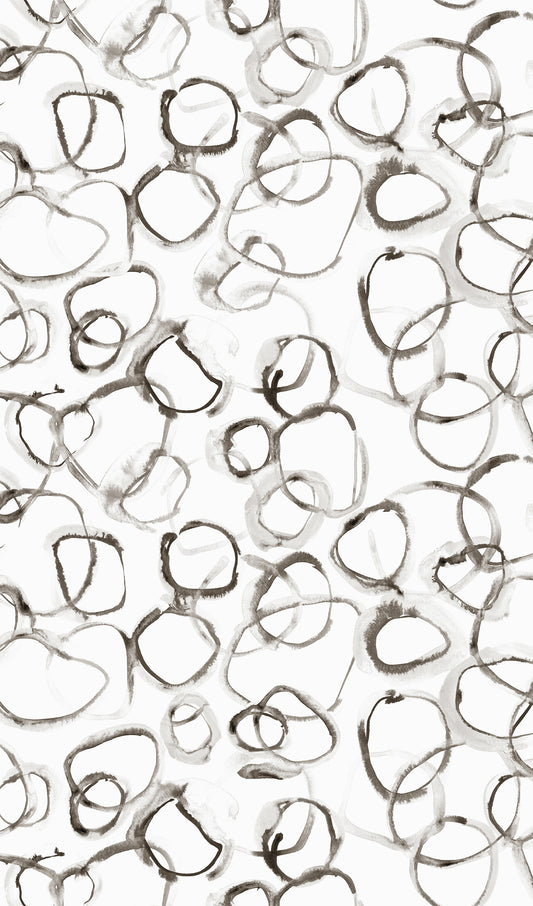 Pattern of brown abstract shapes on a white background