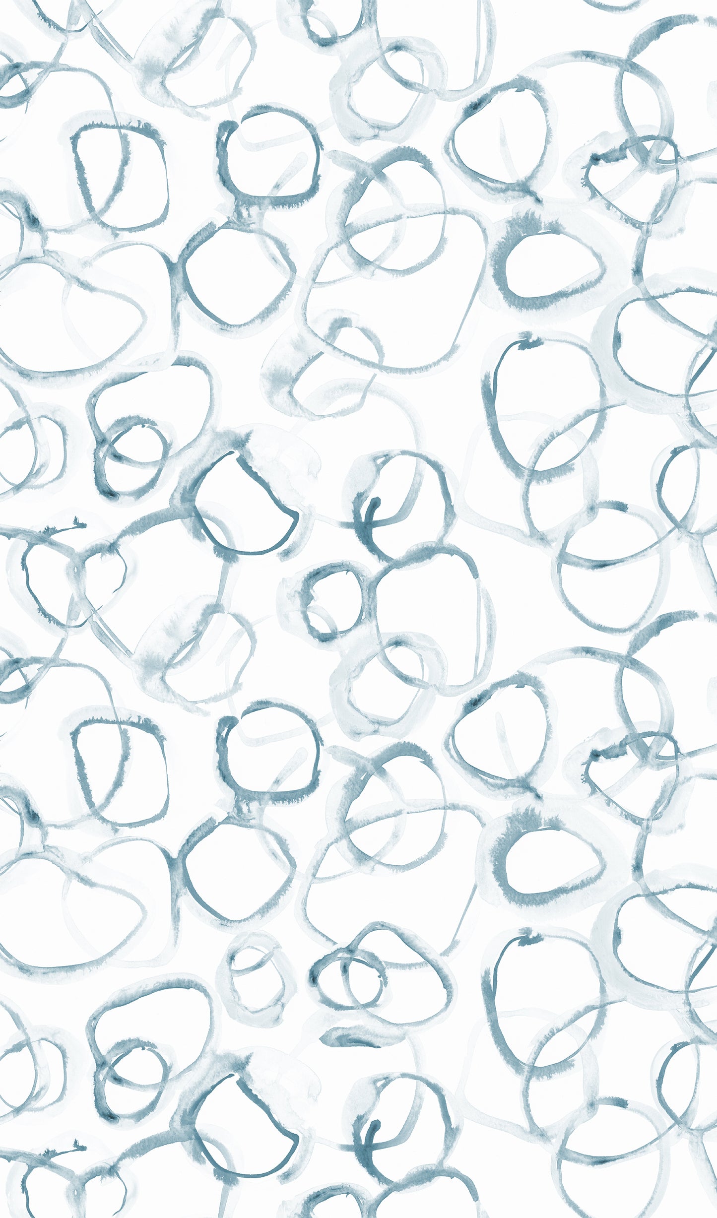 Pattern of blue abstract shapes on a white background