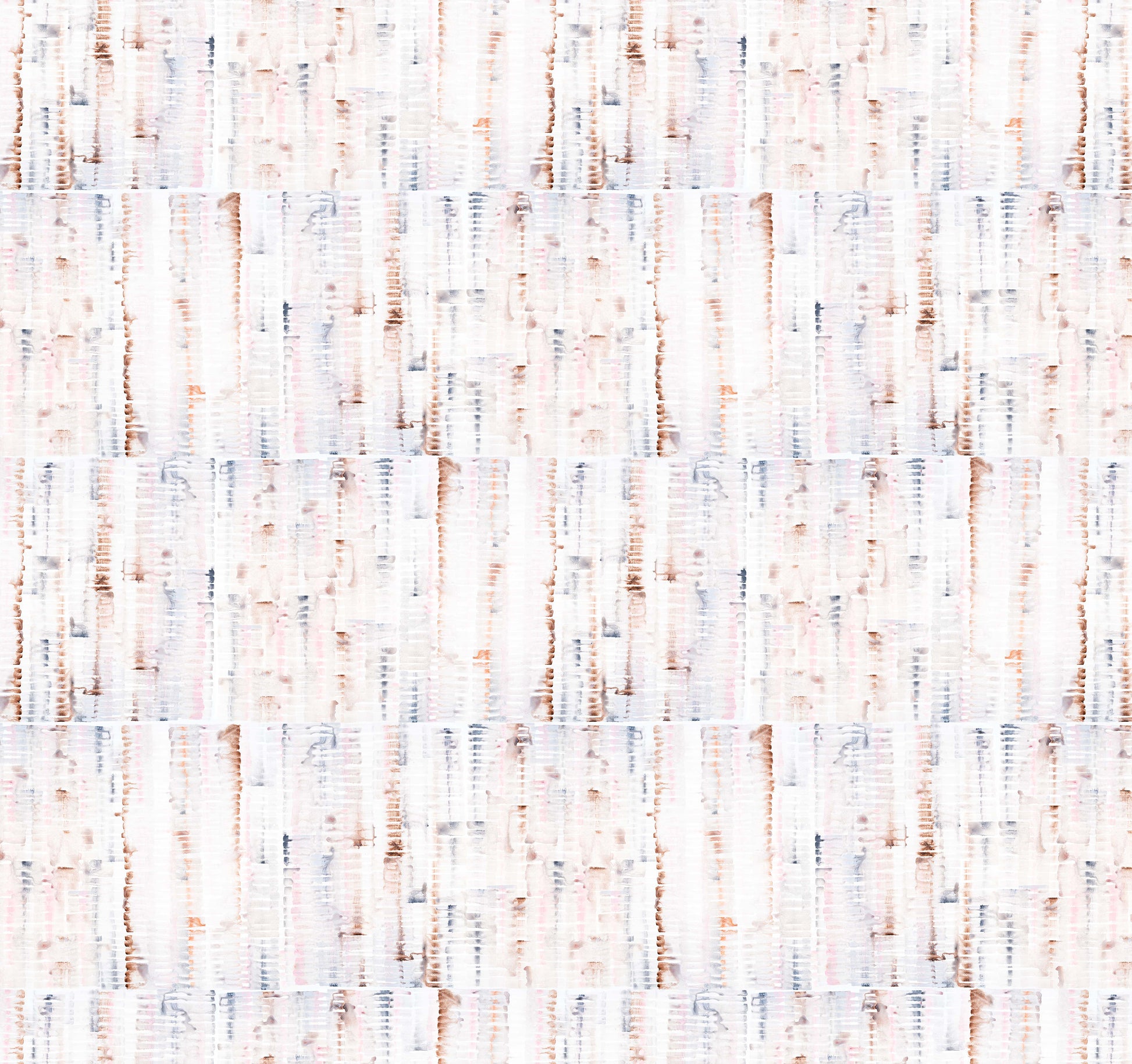 Textured pattern with vertical lines in brown, pink, blue, and white on a light background