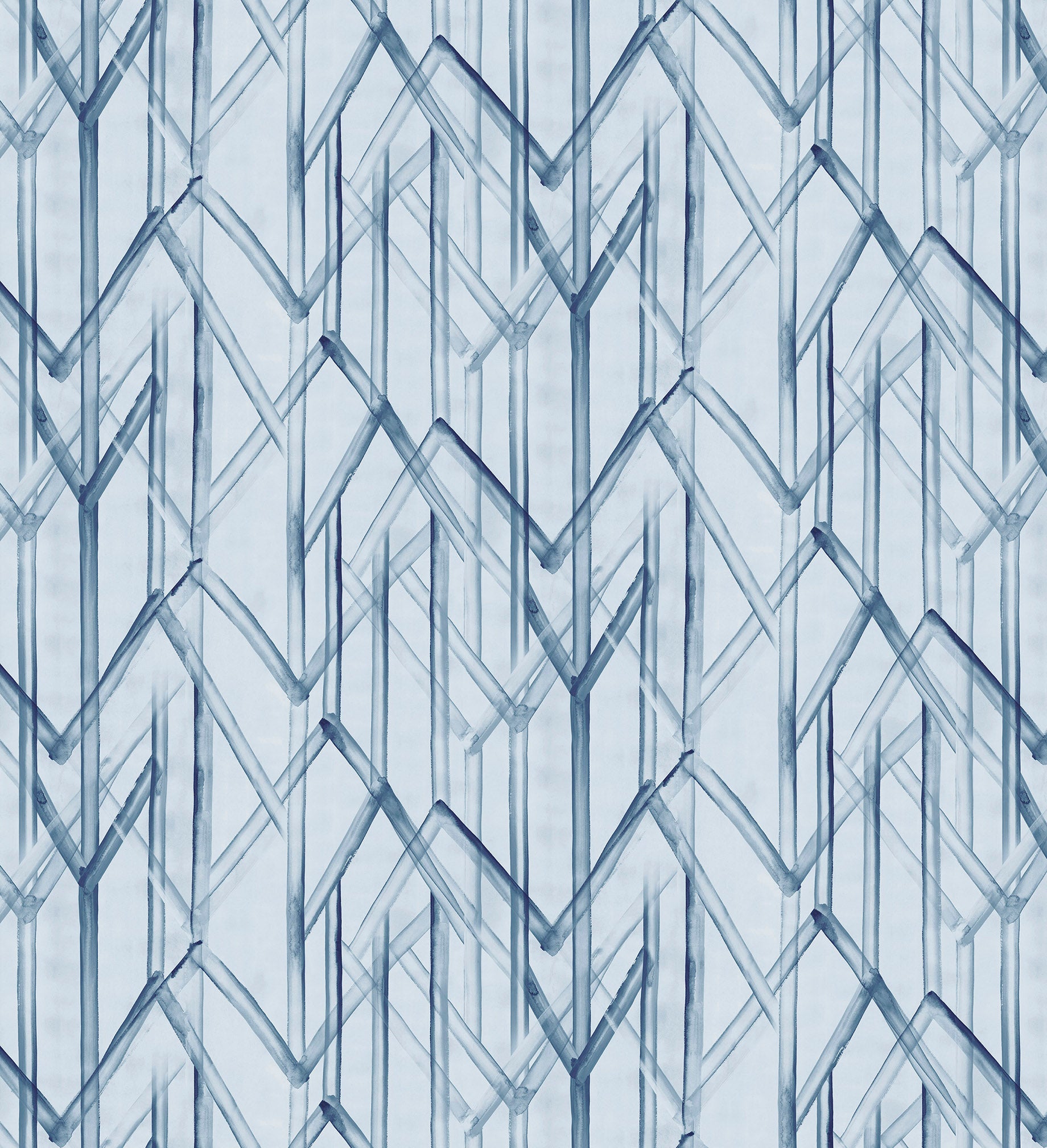 Geometric pattern with blue lines on a light blue background