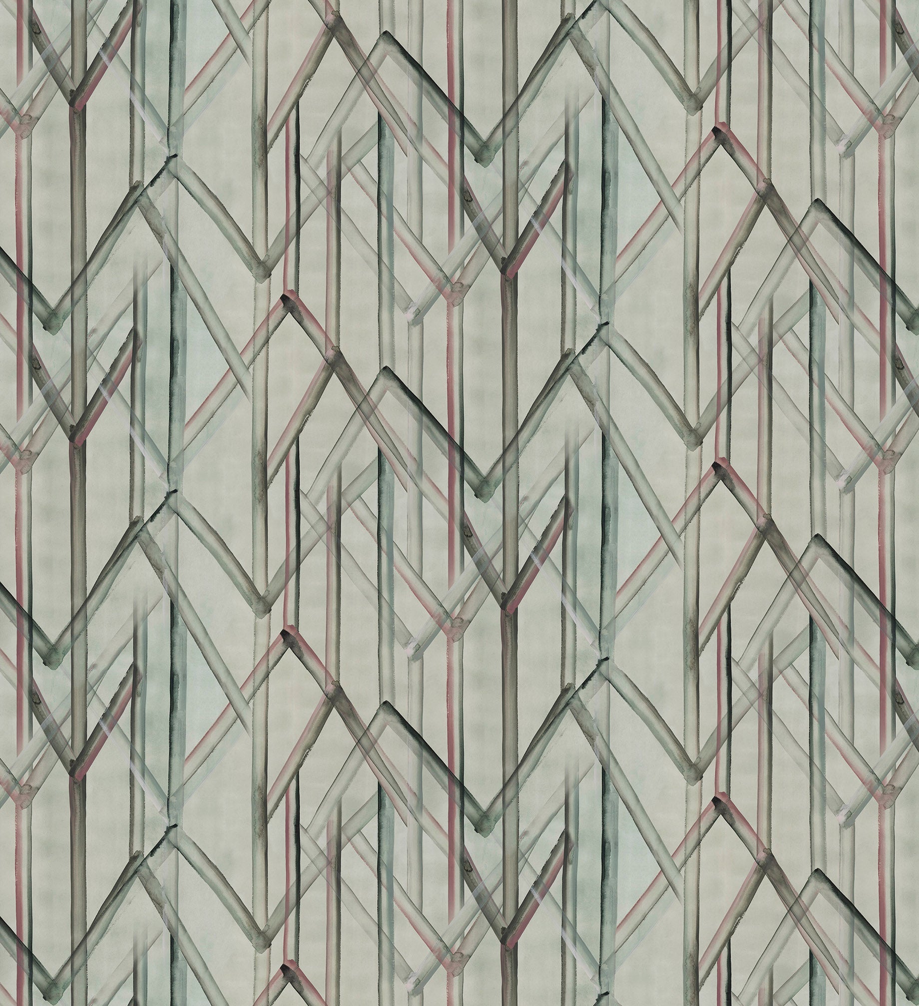 Geometric pattern with lines on a light green background