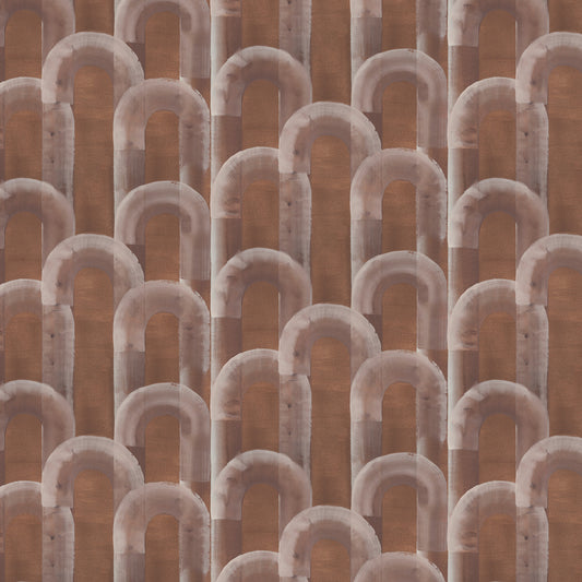 Pattern of arches on a brown background