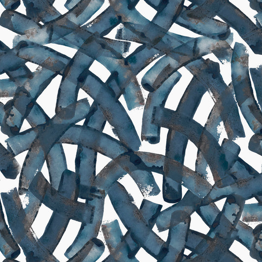 Blue abstract pattern on a white background