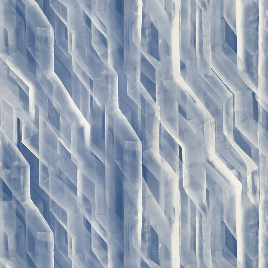 Geometric pattern with blue tones