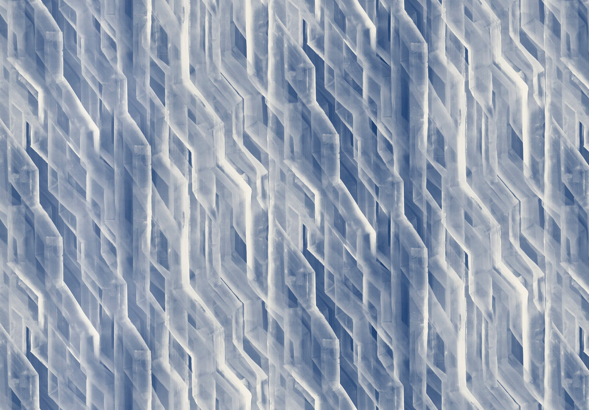 Blue and white geometric zigzag pattern